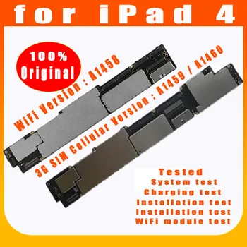 A1458 /A1459 alebo A1460 logic dosky Na iPad 4 Doske S Čipmi IOS Systém Originálny Č iCloud Doska 16GB 32GB 64GB Č iCloud