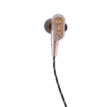 Vyvážený Armatured + Dynamické Slúchadlá, 2 Ovládače Pohybe Cievky Železa 3,5 mm Univerzálny In-Ear Káblové Slúchadlá Najnovšie 3D Stereo Headset