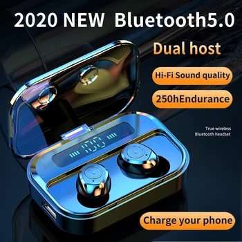 NOKEVAL TG01 Bluetooth 5.0 Slúchadlá Bezdrôtové TWS Slúchadlá 9D Stereo Športové Slúchadlá Nepremokavé Headset pre nabíjanie smartphone