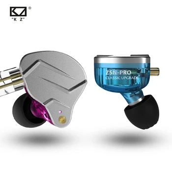 Kz zsn pro em fones de ouvido tecnologia híbrida 1ba + 1dd alta fidelidade hrobov kovové esporte com cancelamento ruído fone moni