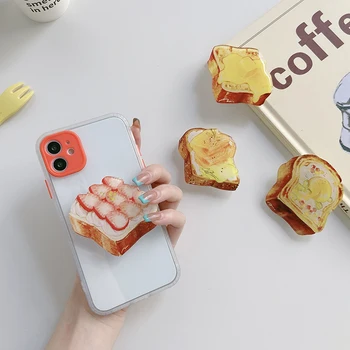 Prípitok Chlieb Sandwich grip stojan, držiak na Prst Prsteň Podporu Skladacia Mobilný Telefón Držiak pre iphone 11 pre Samsung Xiao