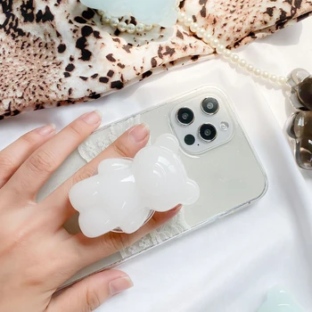 3D Cloud Stojan, Skladací Stojan Prsteň Stáť Roztomilý Macaron Medveď Núdzový Telefón Stojan pre iPhone Samsung Xiao
