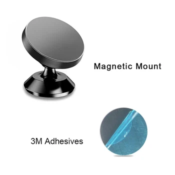 Magnetické Mini Auta Univerzálny Držiak Telefónu Mount 360 Stupňov Rotácie Magnet Stojan Pre iPhone 12 Xiao 11 Huawei P30 Samsung S21