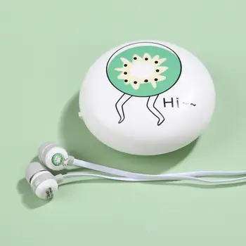 Športové Herné Headset Univerzálny Cartoon Ovocia Hrušky Melón Vzor Káblové Slúchadlá s Mikrofónom slúchadlá S úložný box