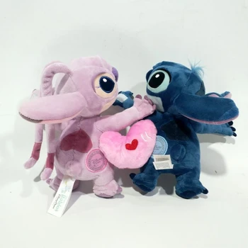 Disney Lilo A Stitch Plyšové Hračky 2KS/Veľa Holding Láska Anjel Plnené Mäkké Ružové Cudzie bábika Pre Pár priateľka darčeky 20 cm