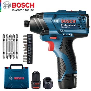 Bosch Elektrický Vplyv Skrutkovač GDR120-Li Náradie Lithium Batéria, Nabíjanie Elektrický Skrutkovač Ručné Vŕtačky HOBBY Náradie