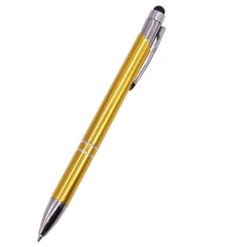 1 Ks Kovové kondenzátora s pen Dotykové Pero pre Kapacitné Tablet Telefón Darček guľôčkové pero Luxusné pero crystal Študent písacie pero