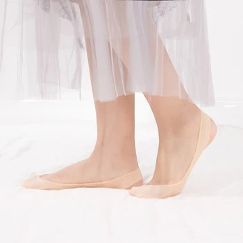 Letné Tenké Ponožky, Papuče Ženy Ice Hodváb Ponožky Ženy Neviditeľné Ponožky Päty Plus Nohy Pad Anti-tlak Non-slip Mp Nové