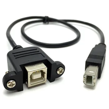 USB2.0 Typ B mužmi a rozšíriť Kábel USB Typ B samec na USB B ženské Tlačiareň Panel Mount Rozšírenie Sync Kábel Kábel 0.5 m
