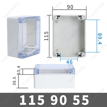 1PCS ABS Plast Transparentná Nepremokavé Terminálu Zapečatené spínaciu skrinku Vonkajší Kryt Spojovacej Monitorovanie Prípade Bývania Nástroje