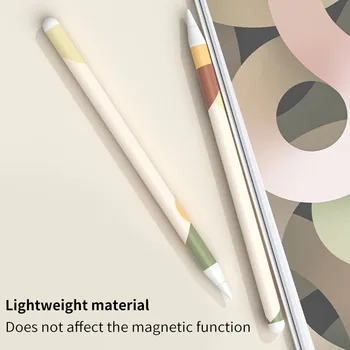 Morandi farbu Samolepky Pre Apple Ceruzka 1 2 Ultra-tenké maľované nálepky Stylus Nálepky Non-slip nosenie-odolný ochranný papier