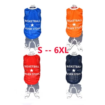 Pet Oblečenie Letné Psov Jersey Vesta Tenké Šteňa Stredne Veľký Pes Basketbal Jednotné Pohode Priedušná Zvierat Kabát Pet Príslušenstvo
