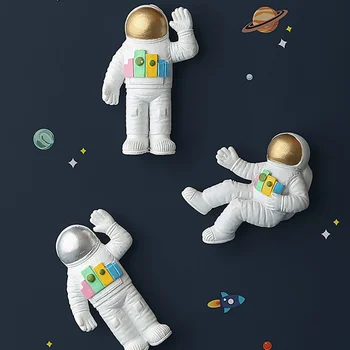 Magnety na chladničku Astronaut Model 3D Magnetické Chladnička Nálepky Star Priestor Astronaut Pilot Kreslené postavičky Kolekcia Dary