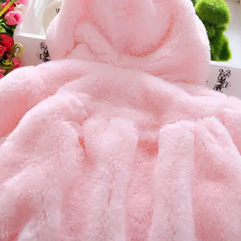 Emmababy Deti, Baby, Dievčatá Oblečenie Králik Bunny Ucho Kabát S Kapucňou Teplá Bunda Plášť Snowsuits Deti Outwear