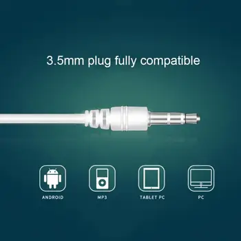 3,5 mm Slúchadlá In-line Kontrolu Headset Fr Iphone Samsung OnePlus HuaWei Xiao univerzálny mobilný telefón, slúchadlá, príslušenstvo