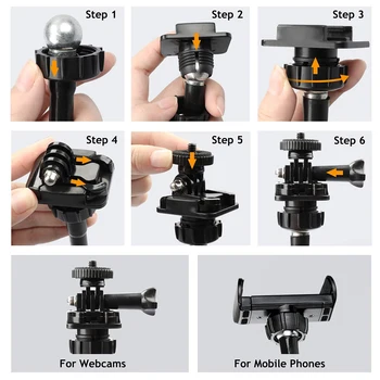 Flexibilné Gooseneck Webcam Stojan Kamery Upevnite Držiak Flexibilné pre Logitech Brio 4K Kamera, Mobilný Telefón Majiteľa
