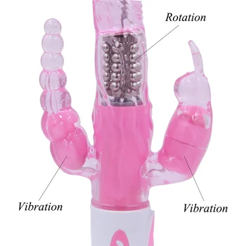 Rabbit Vibrátor G-Spot Klitorálny Stimuláciu Análneho Plug Rotujúce Dildo Ženské Sexuálne Hračky pre Ženy
