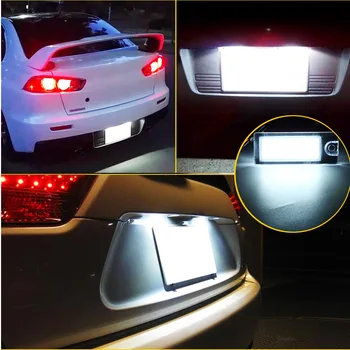 1PCS 12V Auto LED Číslo špz Svetlo 18SMD Super Biela Lampa pre Volvo V70 som XC70 som S60, S80 XC90 Zadnej strane Strobe Svetlo 12v