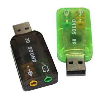 Externý USB 2.0 3D Virtuálny Zvuk Zvuková Karta Adaptéra Converter 5.1 Kanálov