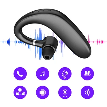 Jednostranné Visí Ucho Bezdrôtové Bluetooth Slúchadlá Mikrofón Stereo Bluetooth Headset S Športové Slúchadlá Podnikania