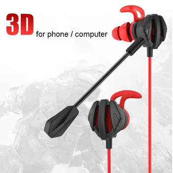 Nové Slúchadlá Prilby Pre CS Hry Herné In-Ear Headset 7.1 S Mic Ovládanie Hlasitosti Mobilný telefón, PC Gamer Slúchadlá