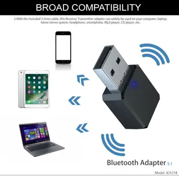 NOVÝ Bluetooth-kompatibilné 5.0 Auta Bezdrôtový Hudobný 3,5 Mm Aux, Usb Power Audio Prijímač, Adaptér, Auto Stereo Pre autorádio Mp3 Pc
