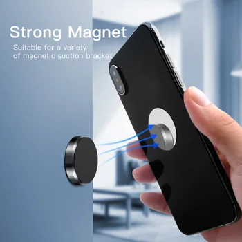ANMONE 5 ks/1pc Magnetický Držiak na Telefón Držiak Plechu Disku Pre iphone X Xiao železa List Nálepky, Auto Stand Mount 0,3 mm