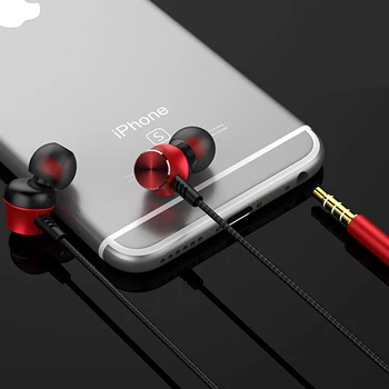 HIFI Super Bass Headset 3,5 mm In-Ear Slúchadlá Stereo Slúchadlá Káblové Slúchadlá s mikrofónom pre xiao iPhone Headset Samsung MP3