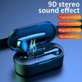 Q9 Ture Bezdrôtové Slúchadlá Touch Ovládania Bluetooth 5.1 Slúchadlá Stereo Športové Nepremokavé V Uchu Slúchadlá S Mikrofónom Plnenie Box