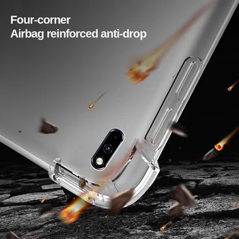 360 Shockproof Transparentné Airbag Prípade Na Huawei MatePad 10.4 Mate Pad Pro 10.8 5G 2019 2021 Tablet Mäkké TPU Silikónové Krytie