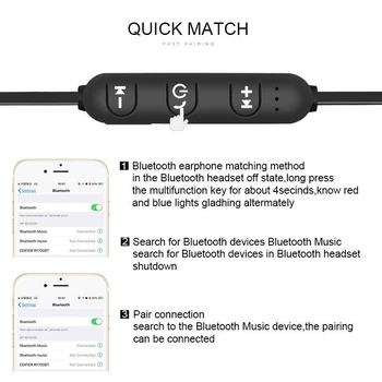 Magnetické bluetooth Slúchadlá Neckband Headset Športové Slúchadlá Bezdrôtové Bluetooth Slúchadlá s Mikrofónom Pre iPhone Samsung Smartphony