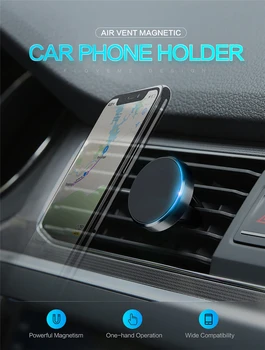 JUSFYU Universal Car Phone Držiak o 360 Stupňov a GPS Magnetická Mobilný Telefón Držiak Pre iPhone 11 Samsung S8 Magnet Mount Držiak na Stojan