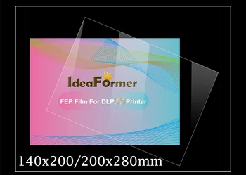 4pc FEP Film 140*200/200*280mm Hárkov UV Vysokou Priepustnosťou Silu, Uvoľnenie Film Pre LD002R LCD SLA Živice Fotón DLP 3D Tlačiarne