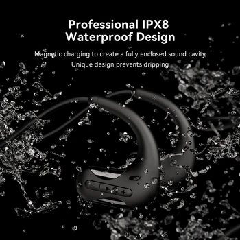 Nepremokavé Plávanie Slúchadlá IPX8 Športové Podvodné Slúchadlá S Mikrofónom, 8GB, MP3 Prehrávač Hudby Slúchadlá pre Smartphone S22