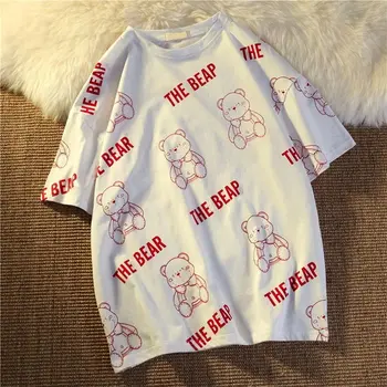 Japonsko Šedé Tričko Voľné Letné Nadrozmerná T Shirt Ženy Harajuku Punk Krátke Rukávy T-košele, Topy Tee Hip Hop T-Shirt pre Dievča