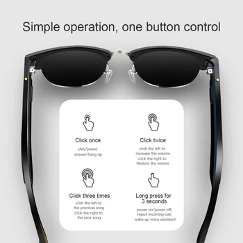 Hot predaj E20 inteligentné okuliare audio slnečné okuliare bluetooth hovor headset hudby hlas navigácie, asistent