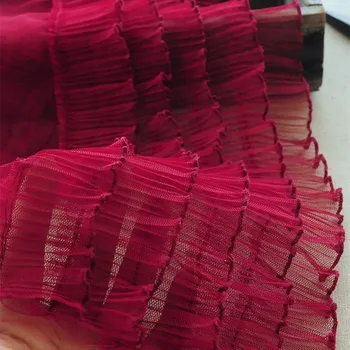Trendy 3D Skladaný 5-vrstva Rozšírenie Rozstrapatené Čipky Textílie DIY Oblečenie Lolita Načechraný Tortu Sukne Šitie, Domáce Dekorácie, Doplnky
