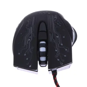 Hráč myši 1,5 m USB Káblové pripojenie Hernej Myši 3200DPI 6 Tlačidlá LED Optické Professional Pro Myš pre Hráčov Počítačových Myší pre PC, Notebook