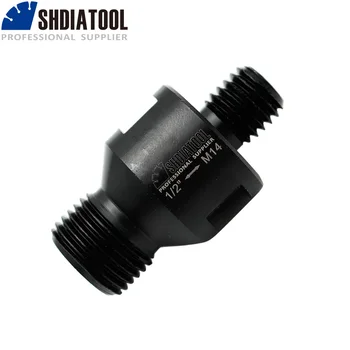 SHDIATOOL 1pc Rôznych závitom adaptér pre Pripojenie Converter pre M10, M14, 5/8-11 alebo M16 Závit 1/2 palca, Vhodné pre CNC Stroj