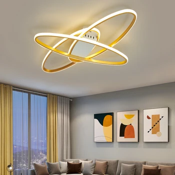 Nový Moderný Led lustre Pre Obývacie izba svetlá 110-220V pozastavenie svietidlo Black/Gold led luster svietidlá