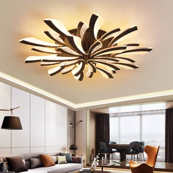 Moderné LED stropný luster svetlá pre obývacej izby, spálne, Jedálne študovňa Biele, Čierne Telo AC90-260V Svietidlá, Lustre