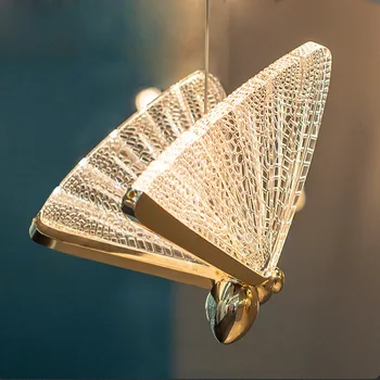 Moderné Svetlo Luxusné Motýľ Luster Nordic Schodisko, Spálňa, Nočné Lampy, Reštaurácia Jednoduché Luster