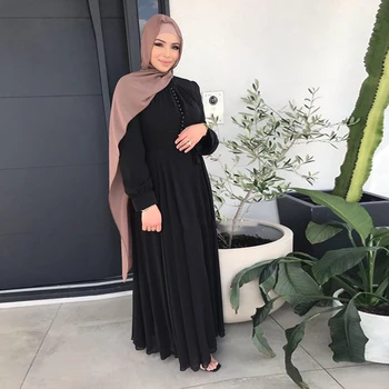 Eid Šifón Abaya Dubaj Kaftan Turecko Islamu, Moslimov Dlho Maxi Šaty Abayas Šaty Pre Ženy Vestidos Župan Longue Femme Musulmane