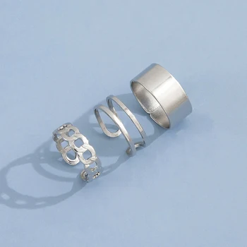 Aprilwell 3 Ks Vintage Geometrické Prstene pre Ženy 2021 Trend Estetické Twist Tkanie Prst Anillos kórejský Módne Šperky Dary