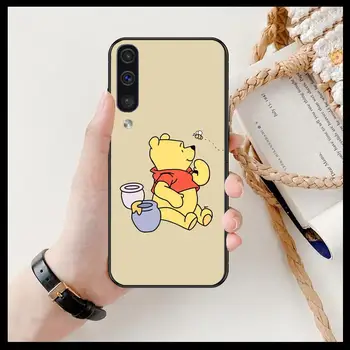 Disney Winnie Medveď Žltá Telefón cover obal Pre SamSung Galaxy S 8 9 10 20 S21 S30 Plus Okraj E S20 fe 5G Lite Ultra jemný čierny