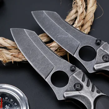 Multifunkčné Lovecký Nôž na Prežitie V prírode, 58HRC Tvrdosť Self-defense Nôž Prenosné Skladacie Nože