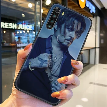 Johnny Depp Telefón puzdro Pre Xiao Redmi Poznámka 7 7A 8 8T 9 9A 9S 10 K30 Pro, Ultra čierne silikónové nepremokavé maľovanie coque umenie