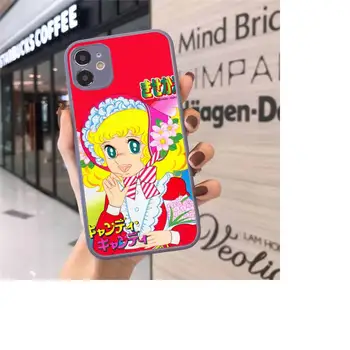 Anime Manga Candy roztomilý Telefón Prípade Matné Transparentné na iPhone 7 8 11 12 s mini pro X XS XR MAX Plus kryt funda