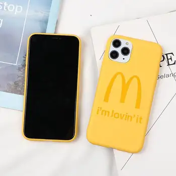 Cool McDonald Karty Telefónu puzdro Pre iphone 13 12 11 Pro Max Mini XS 8 7 6 6 X Plus SE 2020 XR Candy žltá Silikónové krytie