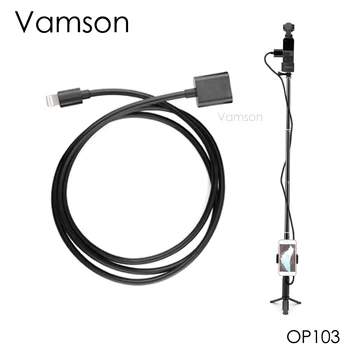 Vamson typ-C, USB Plné Funkcie Android IOS nabíjací kábel Čierny údaje linka pre DJI OSMO Vreckový Fotoaparát Príslušenstvo OP103